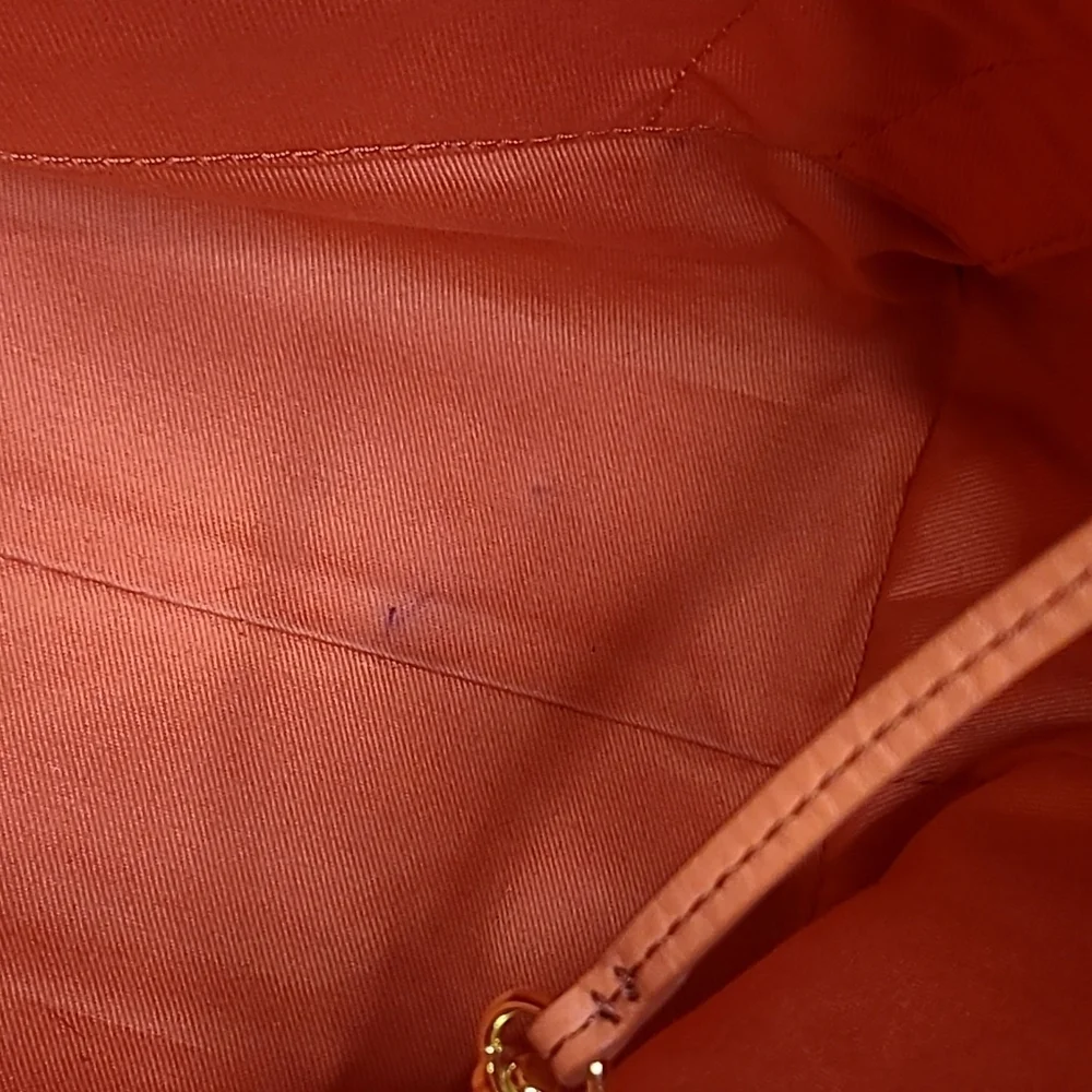 Fossil Sydney Salmon/Coral Leather Tote Bag